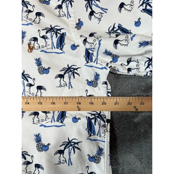 Ralph Lauren Hawaiian Shirt Mens Large Flamingo Pineapple Surfboard Flesh Pony - Picture 5 of 8